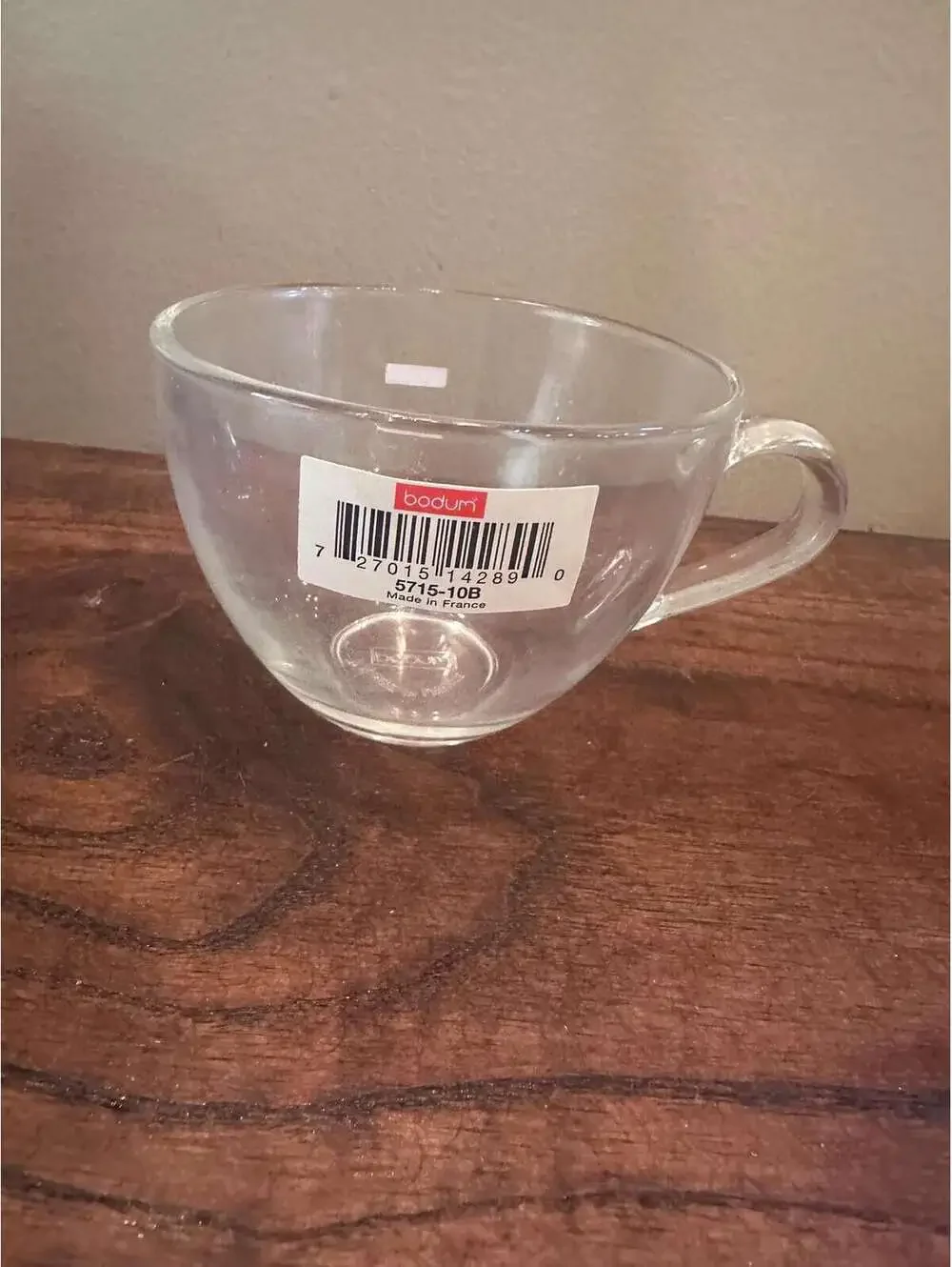 Vintage Bodum France Glass Coffee Cup Set of 6 Tapered NOS #5715-10B
